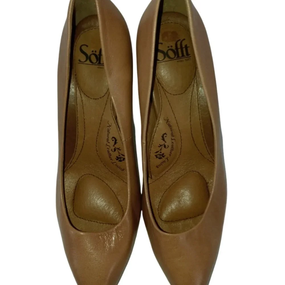 Sofft Leather Pumps Light Brown Shoes Women's Size 8.5 M‎